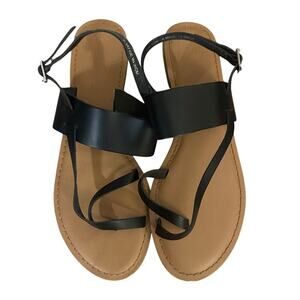 ASOS Black/Tan Strappy/Gladiator Sandals-  6